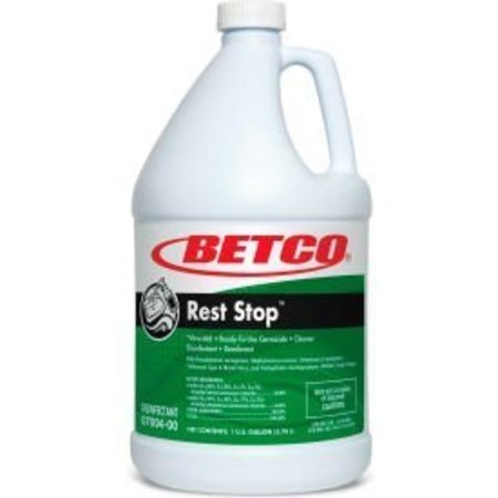 BETCO Betco Rest Stop&#153; Acid Free Restroom Disinfectant, 4/CS -Gallon Bottle, Floral Fresh, Blue - 700400 700400